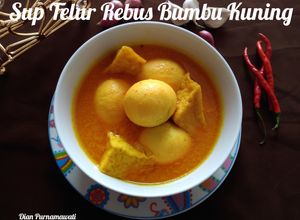 Foto resep Sup Telur Rebus Bumbu Kuning