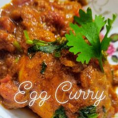 A picture of BHUT JOLOKIA EGG CURRY (Named by me).