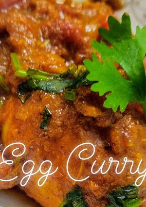 A picture of BHUT JOLOKIA EGG CURRY (Named by me).