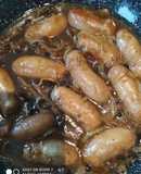 Salchichas frescas a la cerveza