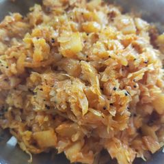 A picture of Cabbage Potato Sabzi Dry.