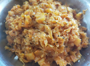 A picture of Cabbage Potato Sabzi Dry.