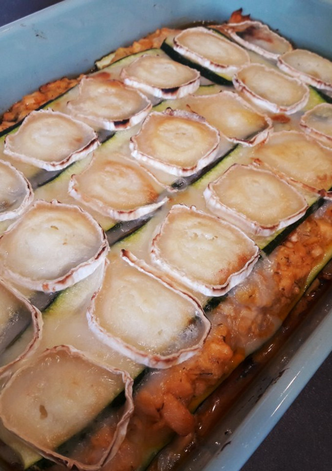 Una foto de Lasagna de calabacín y salmón