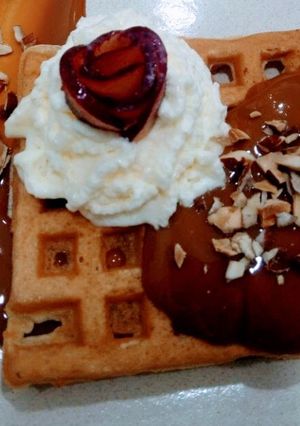 Una foto de Waffles caseros