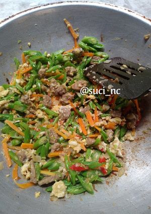 Foto resep Orek buncis wortel dan daging sapi