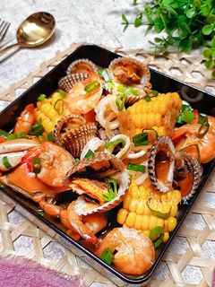 Foto resep Seafood Pedas Asam Manis