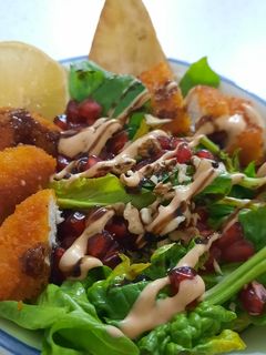 عکسی از دستور سالاد انار و اسفناج