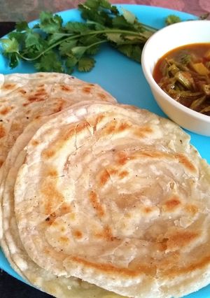 A picture of Malabar paratha.