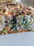 Quiche de verduras con base de harina de garbanzos (sin gluten)
