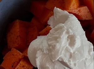 Foto de Papaia com Chantilly de Coco