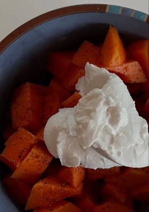 Foto de Papaia com Chantilly de Coco