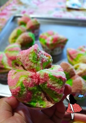 Foto resep Bolu kukus pelangi