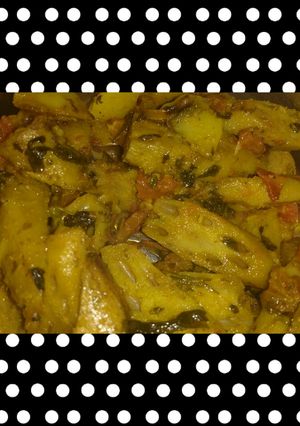 A picture of Bee potato sabzi.