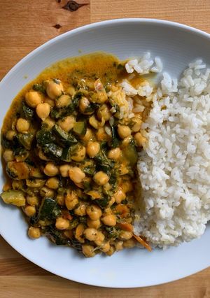 Una foto de Garbanzos al curry