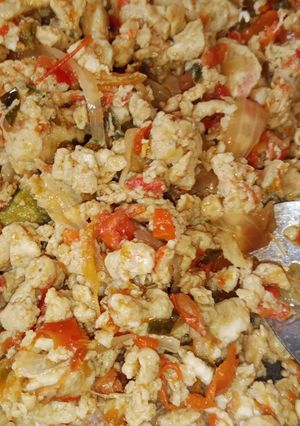 Farsashen kwai (Scrambled egg) ainihin hoton girkin