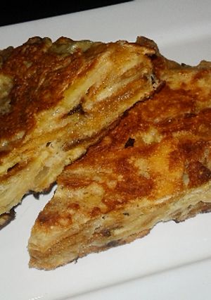 Una foto de Tortilla de papa con harina integral!