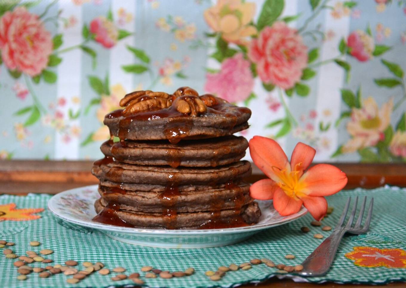 Pancakes de lentejas y cacao🌼