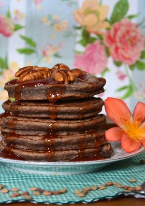Una foto de Pancakes de lentejas y cacao🌼