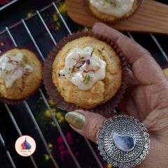 Thandai Shrikhand Cupcake A picture of Thandai Shrikhand Cupcake.