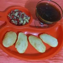 Golgappa with cold drink pani A picture of Golgappa with cold drink pani.