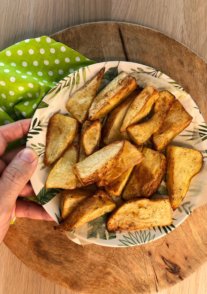 Una foto de Patatas de aprovechamiento en freidora de aire