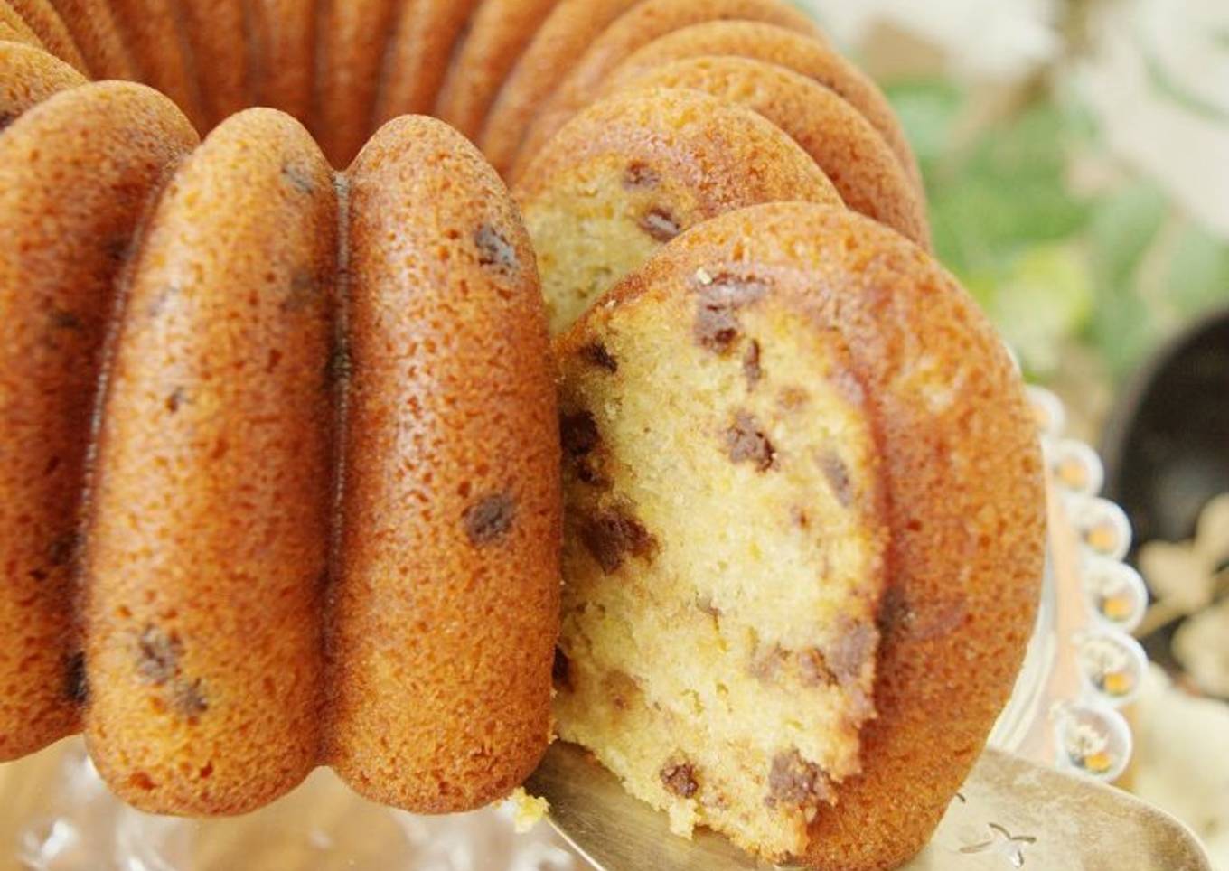 Bundt cake de calabaza y chispas de chocolate negro