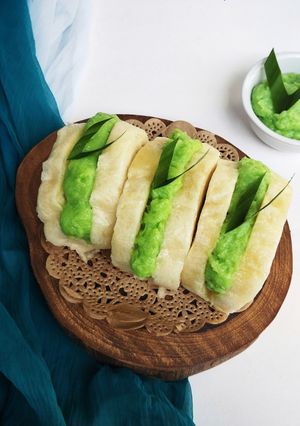 Foto resep Roti kukus Pontianak Selai Sarikaya Pandan