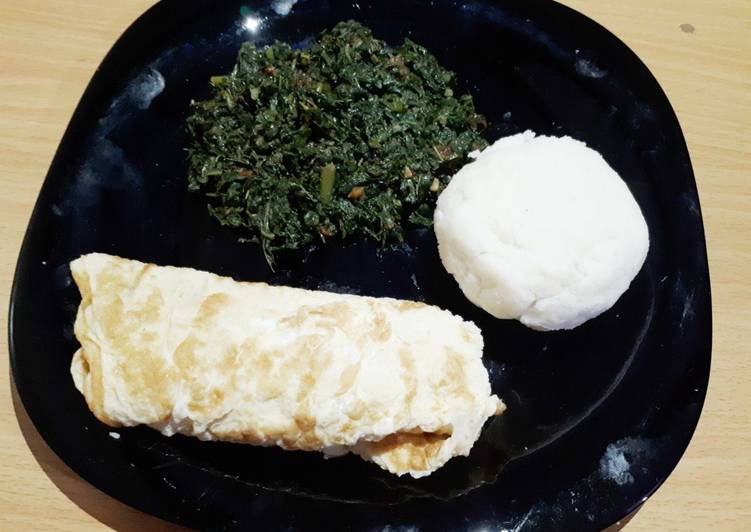 Ugali and traditional veges#vegancontest