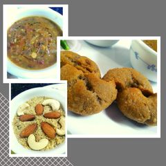 A picture of Dal baati churma.