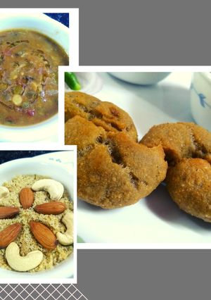 A picture of Dal baati churma.