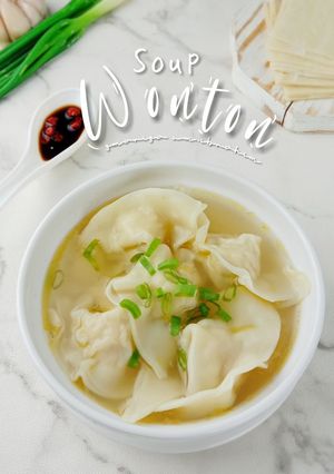 A picture of Chicken Shrimp Wonton Soup.