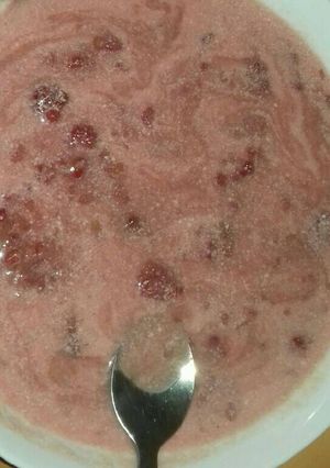 Tejszínes málna leves recept fotója