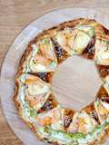 Leek, Goat Cheese, and Smoked Salmon Tart
