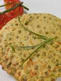 Tortillita de arvejas y harina de garbanzos sin gluten ni huevo