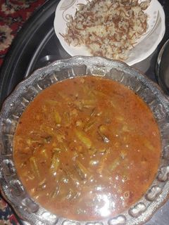 A picture of Okra Aleppo Style.