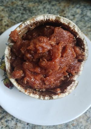 A picture of Wood apple chutney.