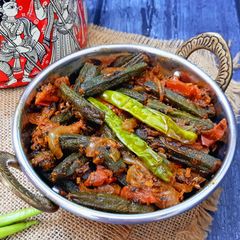 A picture of Orissa Style Bhindi Masala.