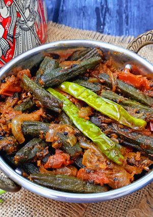 A picture of Orissa Style Bhindi Masala.