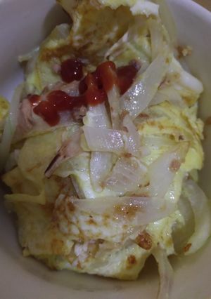 洋蔥鮪魚煎蛋 的食譜成品照片