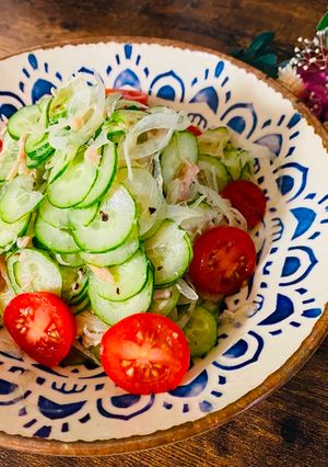 A picture of Tuna Cucumber Salad.