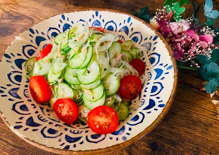 Steps to Make Homemade Tuna Cucumber Salad