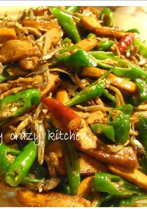 糯米椒炒小魚 的食譜成品照片