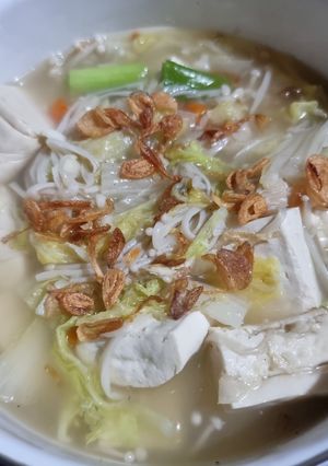 Foto resep Sup Tahu Rebus Jamur Enoki