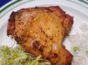 A picture of air fryer chicken thighs