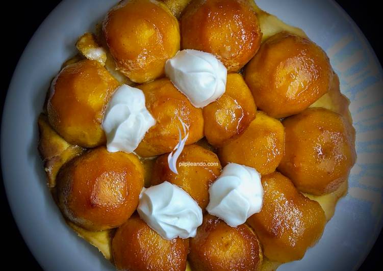 Tarta Tatin 🇫🇷 de Melocotones🍑  Especiados 🧂👈🏻😋