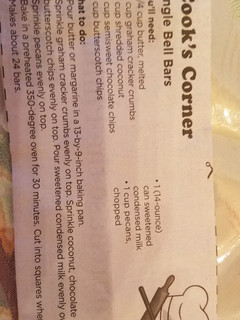 A picture of Jingle Bell Bars.