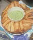 Tequeños con queso y guacamole