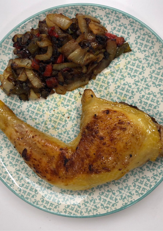 Una foto de Contramuslo de pollo a la plancha