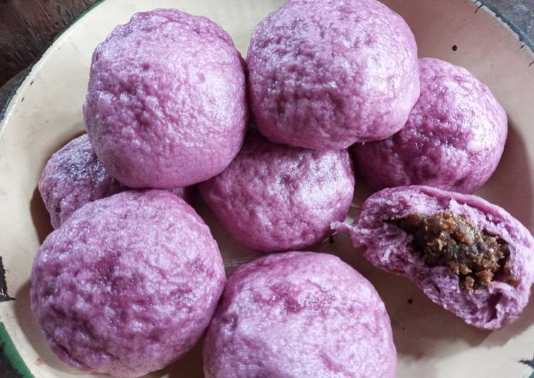 Bakpao Ubi Ungu Tanpa Telur