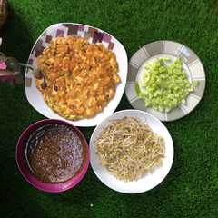 A picture of Tahu telor bumbu kacang khas malang jawatimuran.